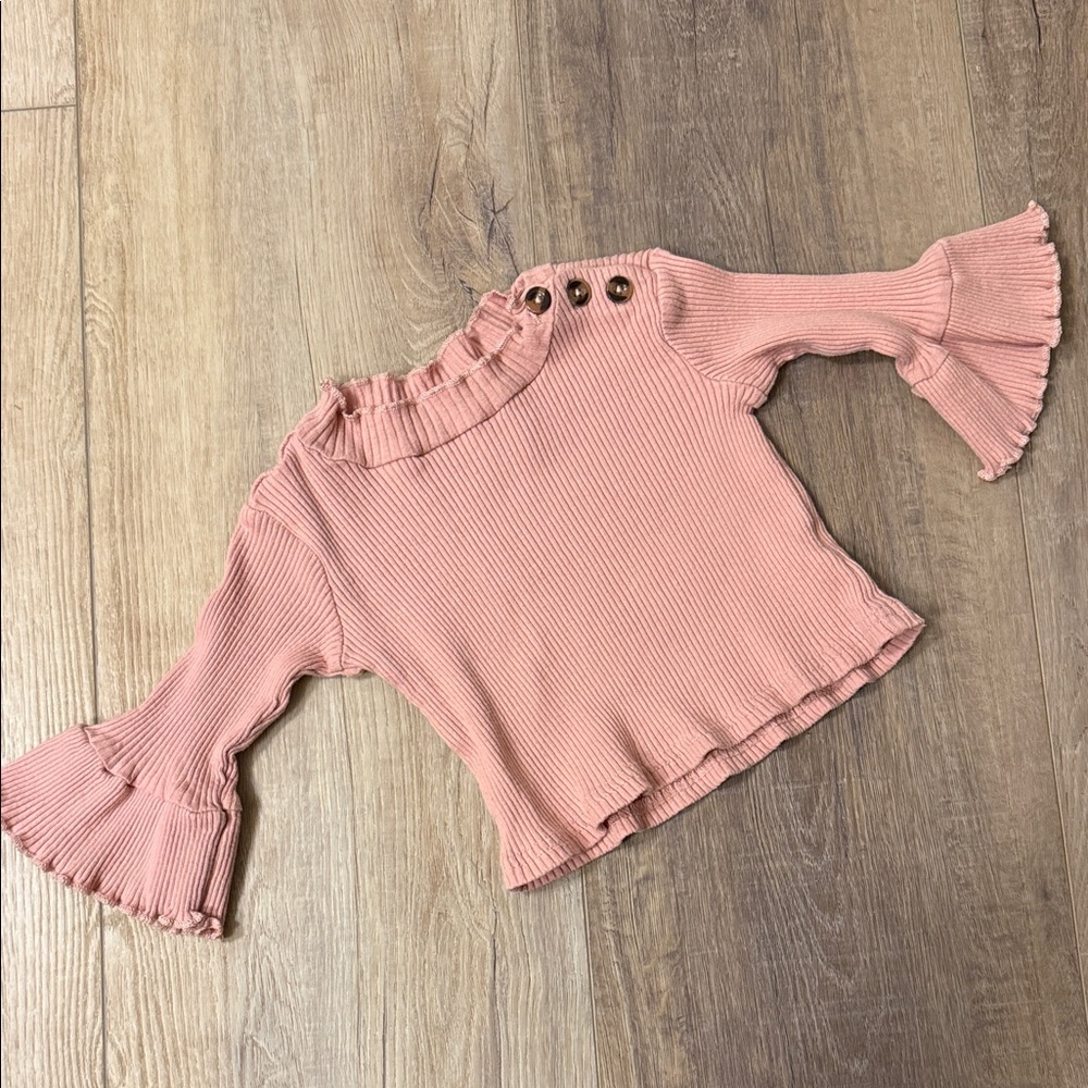 Rachel Zoe Pink Ruffle Button Blouse